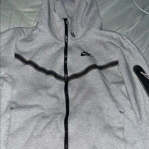 Nike tech Light Gray zip up jacket